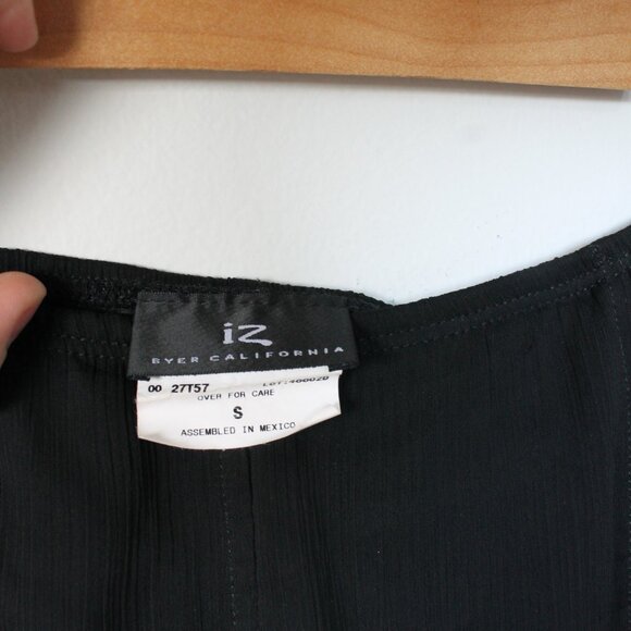 SOLD / 90s Rare Vintage Iz Byer California Whimsy Black Midi Skirt Small - Picture 6 of 8